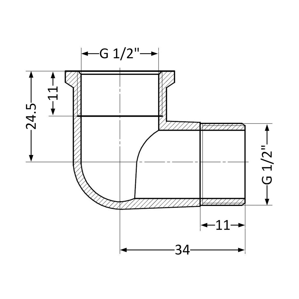 Угол Thermo Alliance Standart 1/2