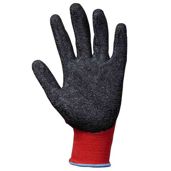 Sigma Перчатки трикотажные с частичным латексным вспененным покрытием р9 (черные, манжет) SIGMA Киев