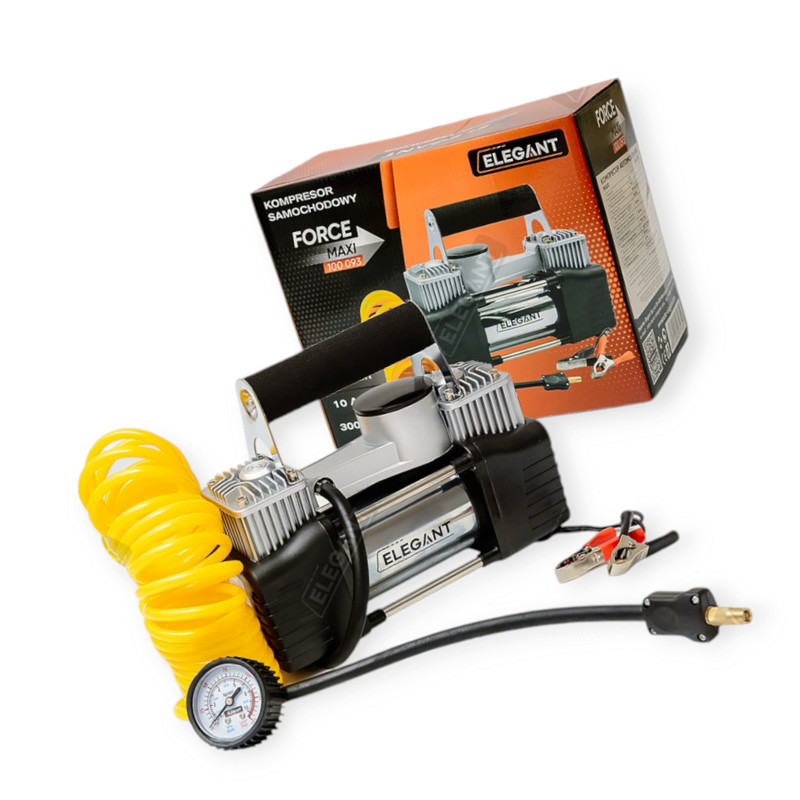 Компресор 2 цилін force maxi 300w/10атм/90л/14а/7,5м шланг спірал з ман/клеми/сумка Мукачево - фото 4