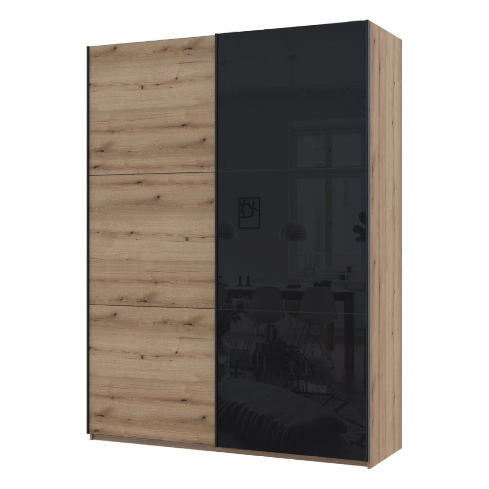 Шафа купе Doros G-Caiser Дуб Евок 1 ДСП / 1 Скло / 3 частини 180х60х240 (DRS-011577) Львів - фото 3