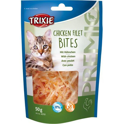 Лакомство Trixie Premio Chicken Filet Bites для кошек сушеное куриное филе 50 г Киев - изображение 1