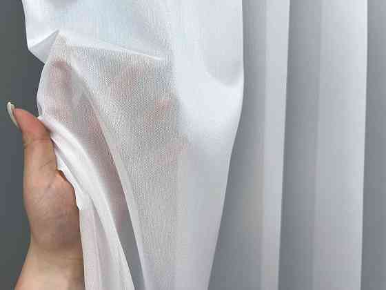 Тюль VR-Textil 2069т Креп однотонний Білий 300х250 см (42-1364) Київ