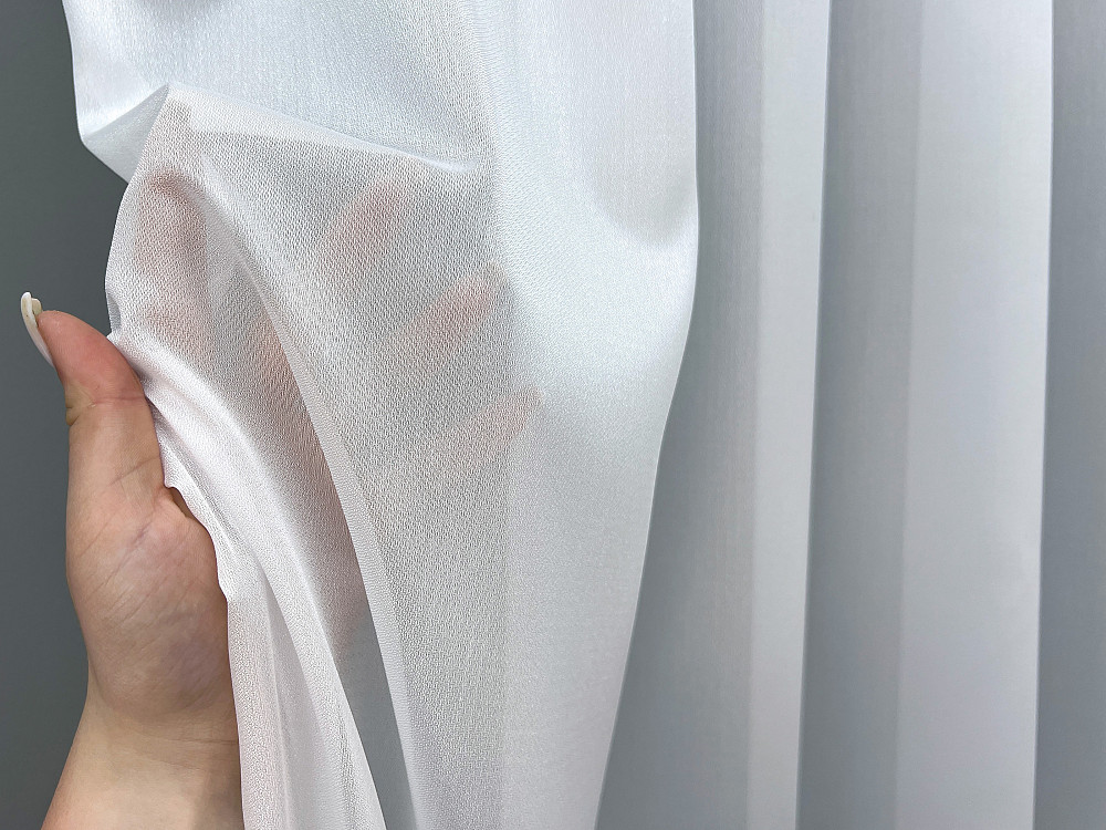 Тюль VR-Textil 2069т Креп однотонний Білий 300х250 см (42-1364) Київ - фото 6