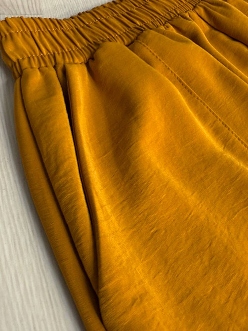 Брюки женские 0716 MOM шелковые с карманами горчица, горчица, L Киев - изображение 20