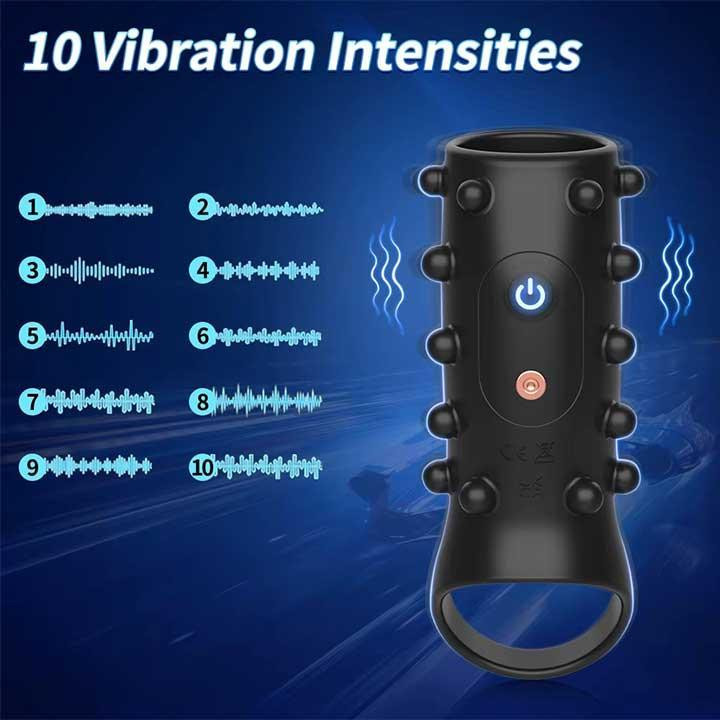 Насадка з вібрацією і шипами на пінис і мошонку Ultimate Couples Cage USB Вінниця - фото 3