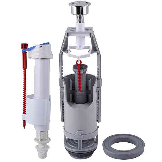 Комплект арматуры для сливного бачка с нижней подачей води 1/2 ″ та двума режимами слива АБк2-10 (000028332) Киев