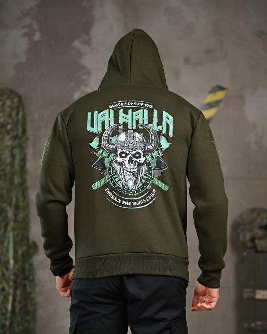 Милитари худи на флисе GENESIS Valhalla oliva ПП8141 Одесса - изображение 4