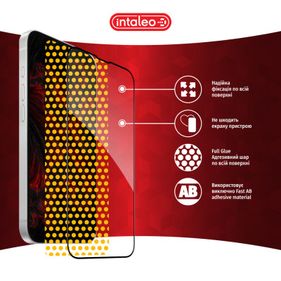 Стекло защитное Intaleo Full Glue Apple iPhone 16E Black (1283126614316) Винница - изображение 7