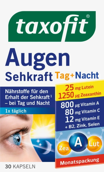 Taxofit Augen Sehkraft Tag+Nacht Kapseln 15,3 g Львів - фото 1