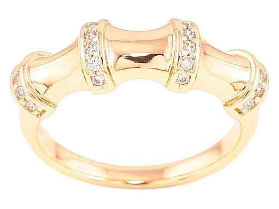 Каблочка Позолота 18K «Декоративный узор с цирконием» (261007) р.19 ТМ XUPING Киев