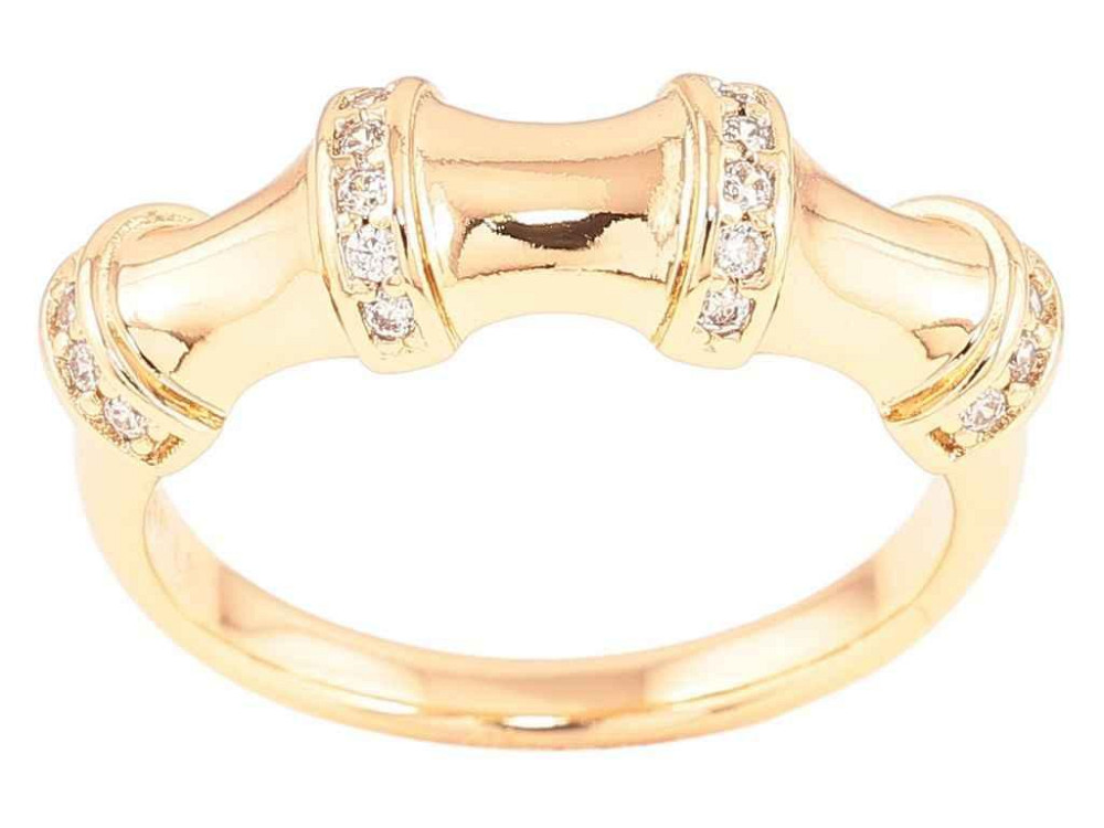 Каблочка Позолота 18K «Декоративный узор с цирконием» (261007) р.19 ТМ XUPING Киев - изображение 1