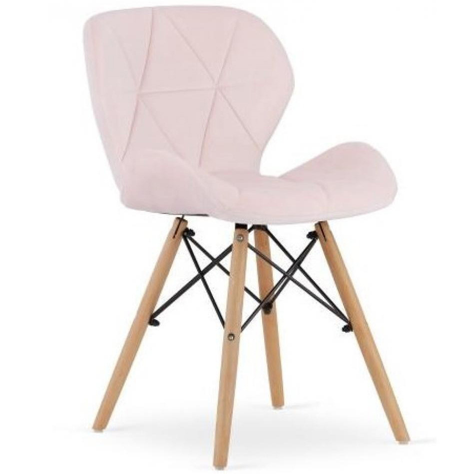 Крісло для кухні Bonro B-531 велюр сучасний стілець з м'яким сидінням Рожевий Київ - фото 1