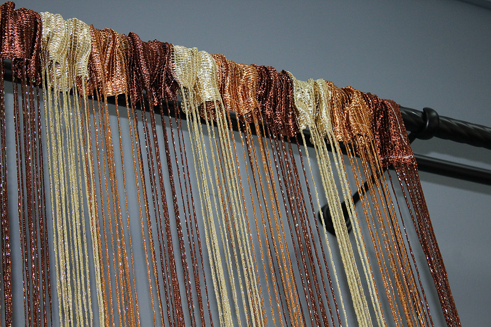 Штори-нитки "Кісея" з люрексом Бежевий з помаранчево-коричневим 300х300см 1 шт (61-032) Київ - фото 8