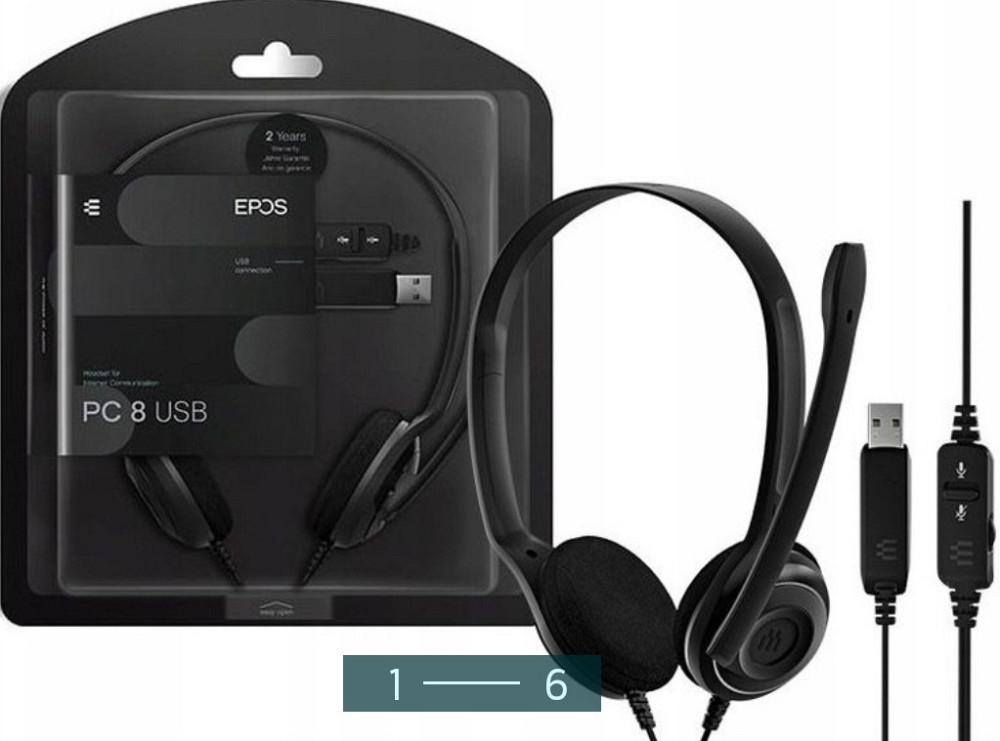 Наушники - Гарнитура: Sennheiser PC 8/EPOS PC 8, USB (1000432) Харьков - изображение 1