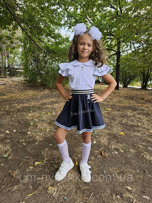 Школьная синяя юбка с буквами 116-146 Кривой Рог - изображение 3