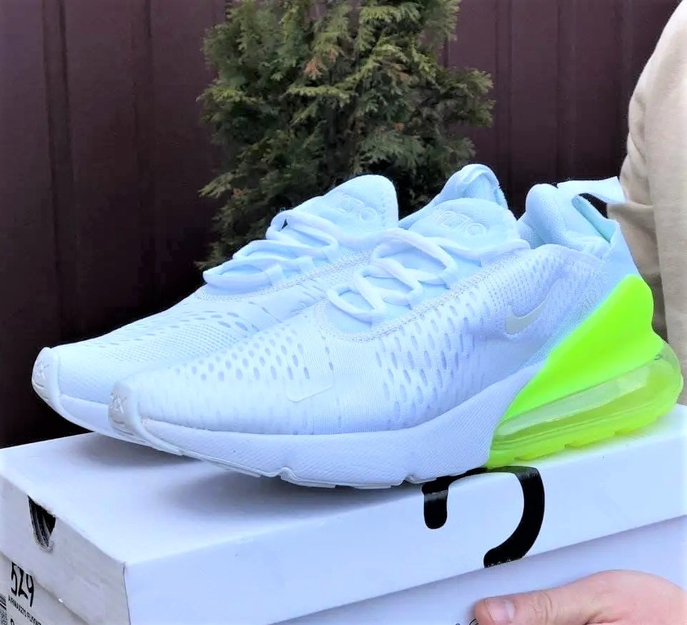 Кроссовки Nike 270 Мужские Белые Найк с Амортизацией Желтые (размеры: 45) Днепр - изображение 10