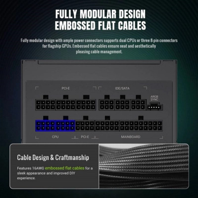 Блок живлення Gamemax 1050W (RGB 1050G) Вінниця - фото 8