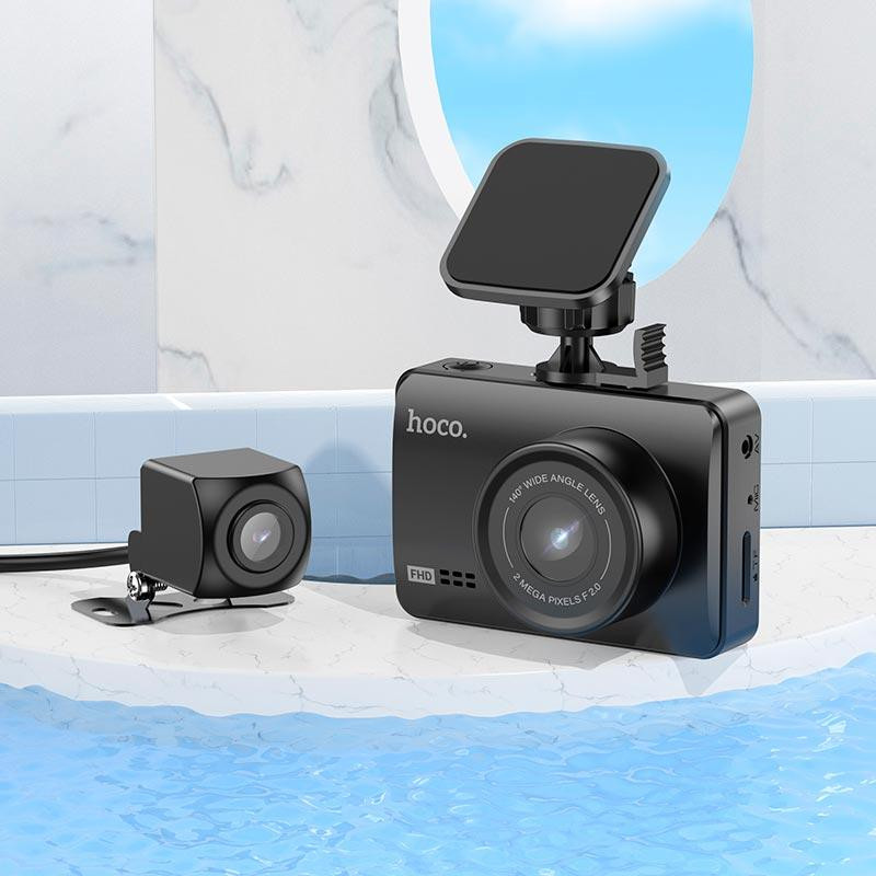 Відеореєстратор HOCO DV3 Driving recorder with display(dual-channel) Black Київ - фото 8