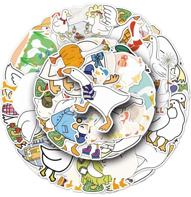 Набор наклеек (стикеров) Смешной Гусь (50 шт.), стикерпак Гусь Киев - изображение 4