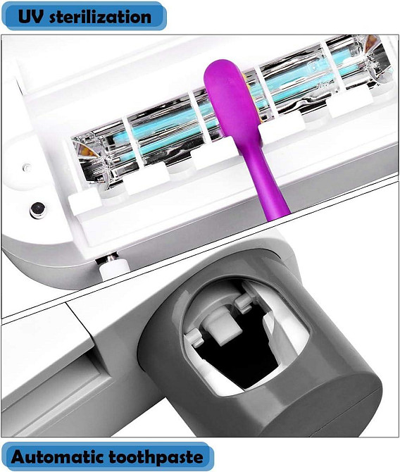 Стерилізатор зубних щіток з УФ лампою і дозатором пасти Київ - фото 5