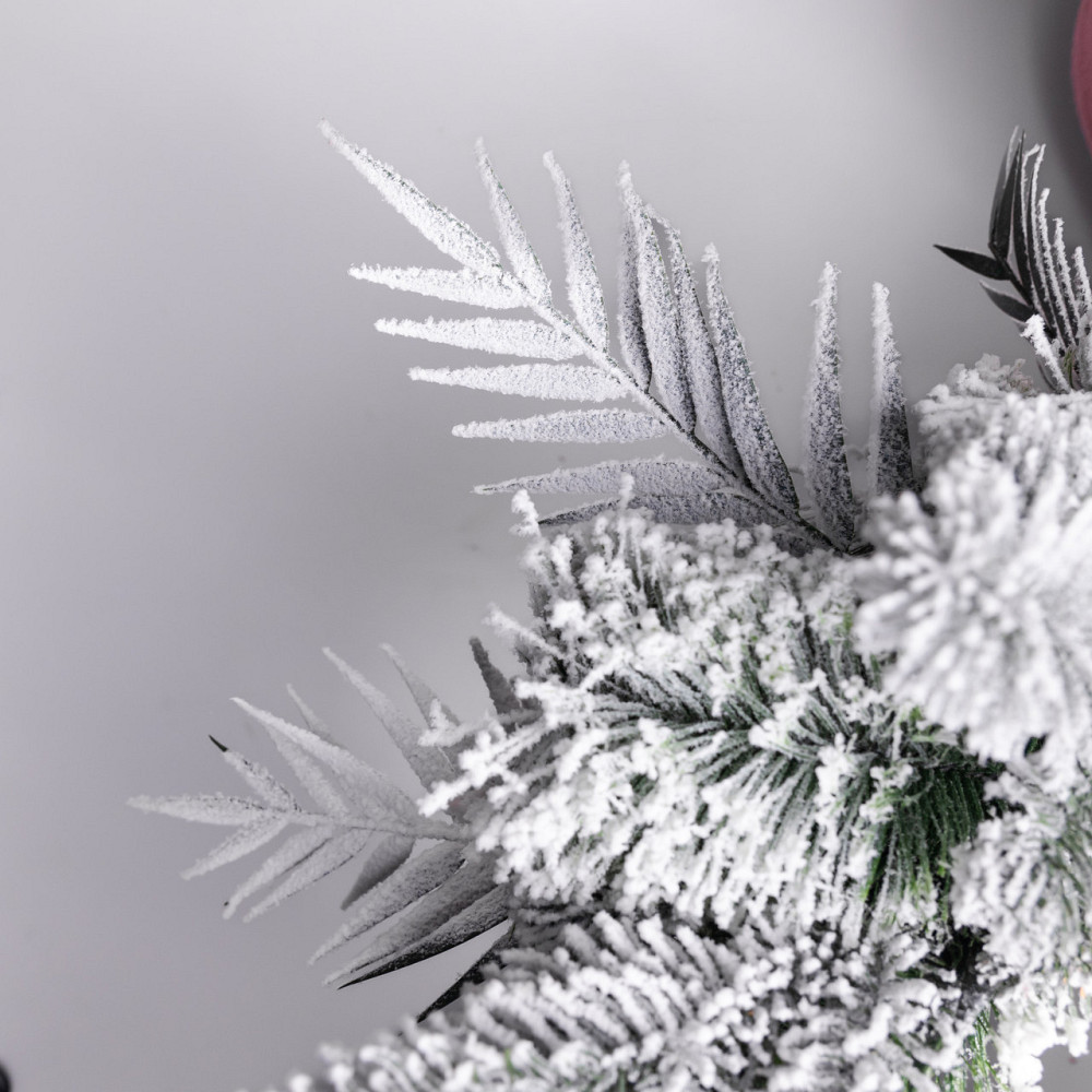 Засніжений різдвяний вінок 60 см Київ - фото 4