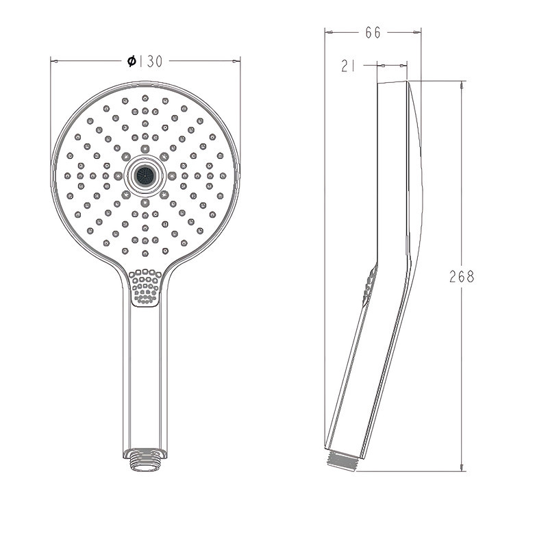 Лейка для душа Koer KP-0411-01 3 функции (Цвет хром) (KR5415) Киев - изображение 3