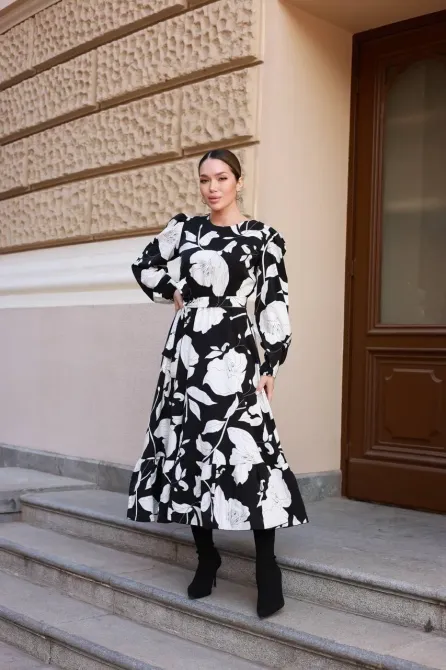 Трендова сукня міді з льону жатка Одеса - фото 19