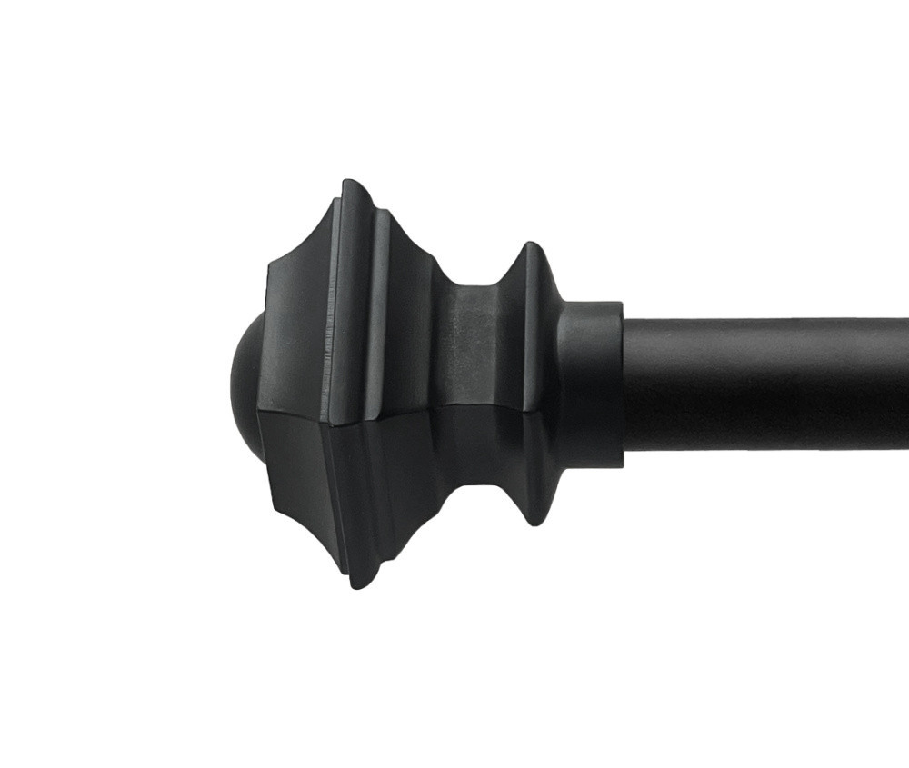 Карниз Orvit Борджеза металевий дворядний техно гладка труба кільце металеве Чорний Оксамит 25\19 мм 300 см Львов - изображение 2