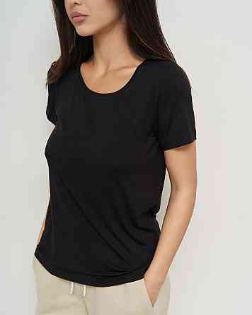 Футболка з віскози жіноча — Білий, Чорний — Ozkan 26976 XL Київ