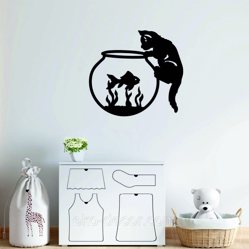 Декоративне настінне Панно «Кіт» Декор на стіну Київ - фото 2