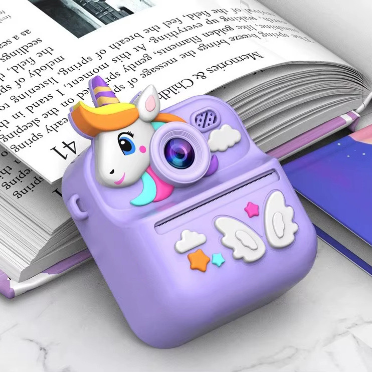 Цифрова камера з друком, Іграшка фотоапарат для дітей, Дитячий фотоапарат з чорно-білим друком AU-68 Львів - фото 1