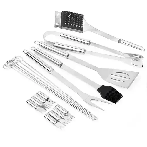 Набор для барбекю grilljoy 20 шт., набор для барбекю из нержавеющей стали в алюминиевом футляре для хранения, профессиональный набор для барбекю для м Коломия - фото 3