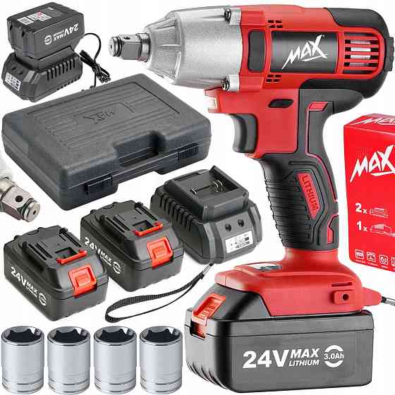 Акумуляторний гайковерт MAX – 24V, ударний, з комплектом насадок, Польща Львів