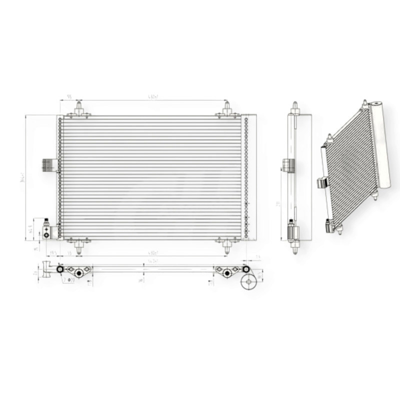 Радіатор Citroen Xsara, Пежо 406, 607 98- кондиціонера Мукачево - фото 1