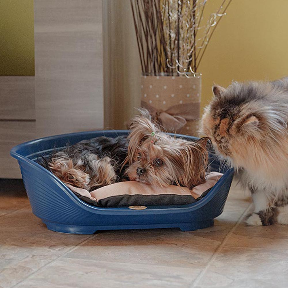 Пластиковий лежачик для котів і собак Ferplast Siesta Deluxe (Ферпласт Сеєста Деллюкс) 61.5 х 45 x h 21.5 см - SIESTA DELUXE 4, Синій Запоріжжя - фото 2