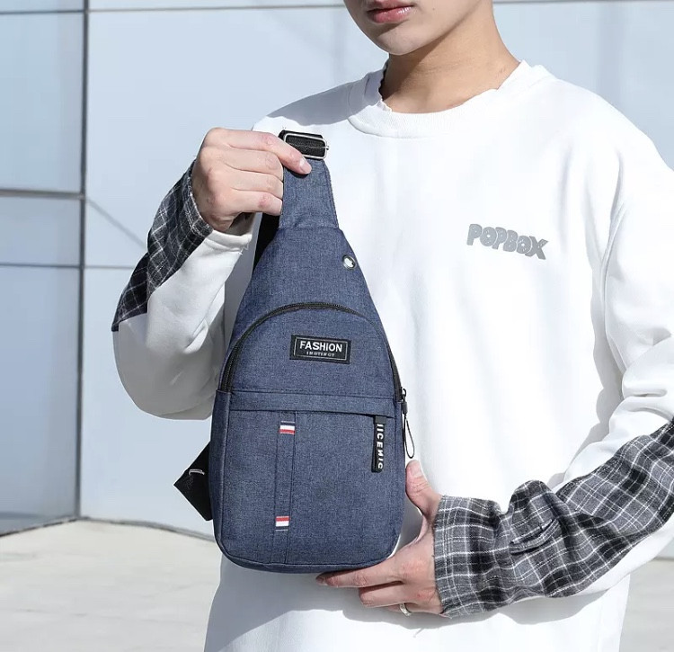 Сумка тактическая через плечо синяя - размер сумки 33*17*6см, 2 кармана. Мужская сумка, женская сумка, Унисекс Киев - изображение 8