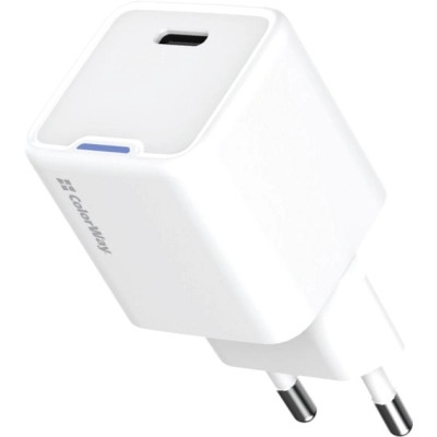 Зарядний пристрій ColorWay GaN Mini 30W PD Port PPS USB-C white (CW-CHS054PD-WT) Вінниця - фото 1