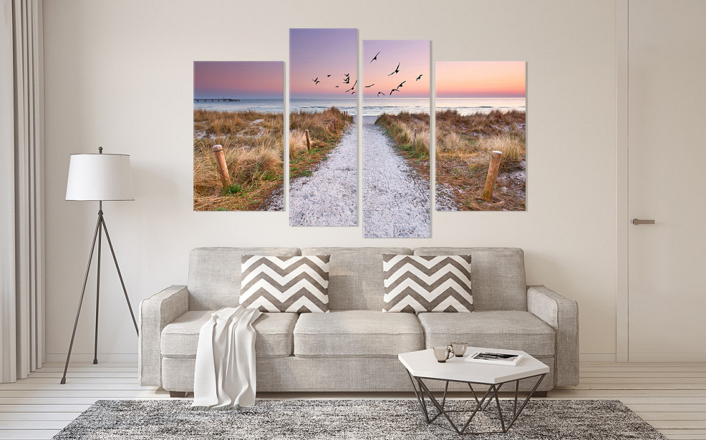 Модульна картина в спальню, вітальню Пісочний пляж Art-617_4 115x170 см Київ - фото 2
