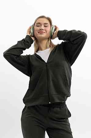 Мужской и женский костюм из турецкой двунити на молнии олива удобный демисезонный вариант Львов