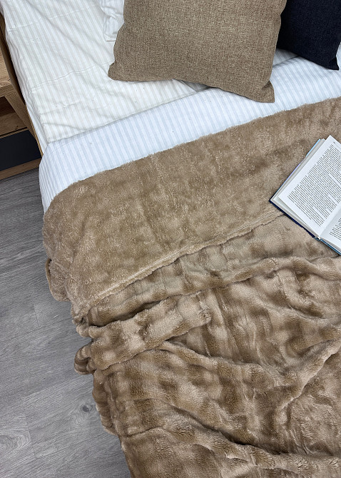 Плед-покривало 200х230 см (+-5см) Soft Night Темно-бежевий (87-135) Київ - фото 6