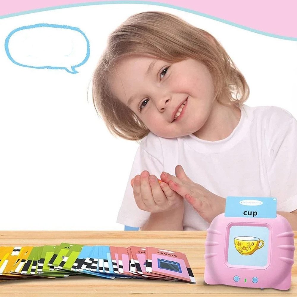 Детский интерактивный планшет для изучения английского языка, 112 карточек, Розовый / Говорящие карточки Киев - изображение 2