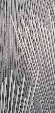 Обои виниловые на флизелине Sintra Adria метровые абстракция полоски фейерверк структурные 3д темно серые белые Киев