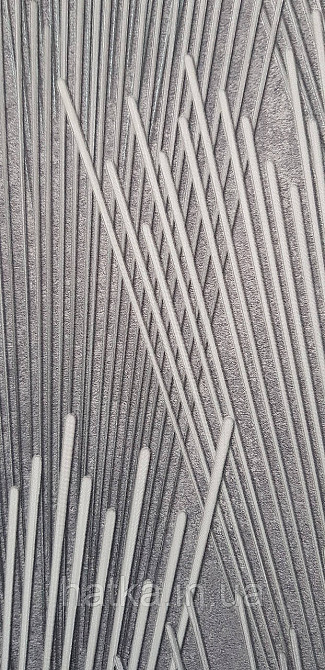 Обои виниловые на флизелине Sintra Adria метровые абстракция полоски фейерверк структурные 3д темно серые белые Киев - изображение 3