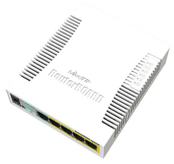 Комутатор MikroTik CSS106-1G-4P-1S (RB260GSP) (5x1Gb, 1x SFP, Passive PoE out на 2-5 портах) Так Харків