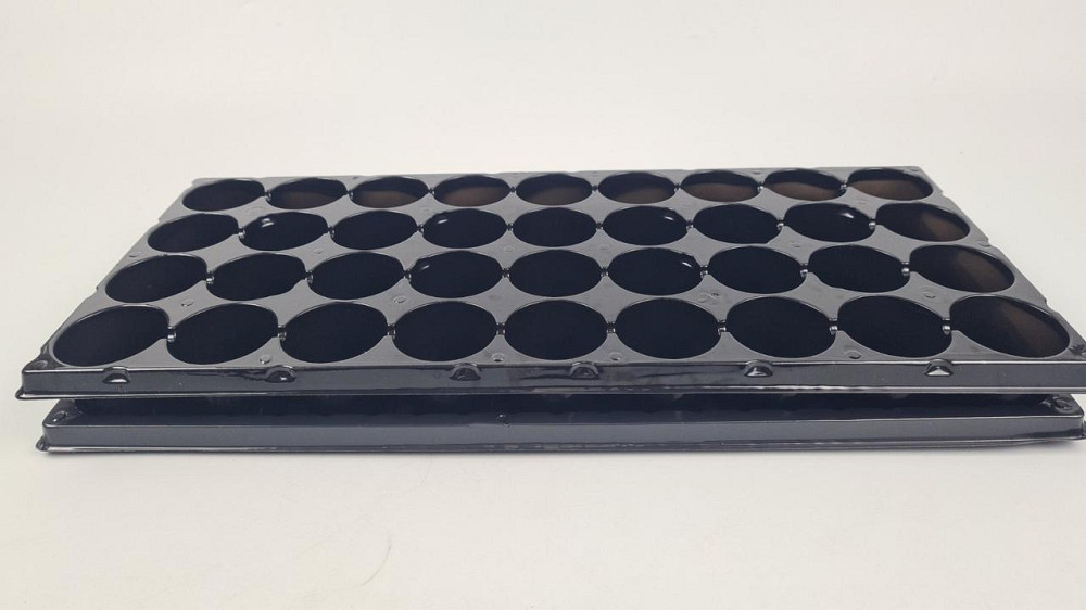 Набор для рассады кассета 44*20,5*4  с поддоном на 36 V-ячеек-60 см3(ячейка диаметр 45мм*40мм) (1 шт) Харьков - изображение 1