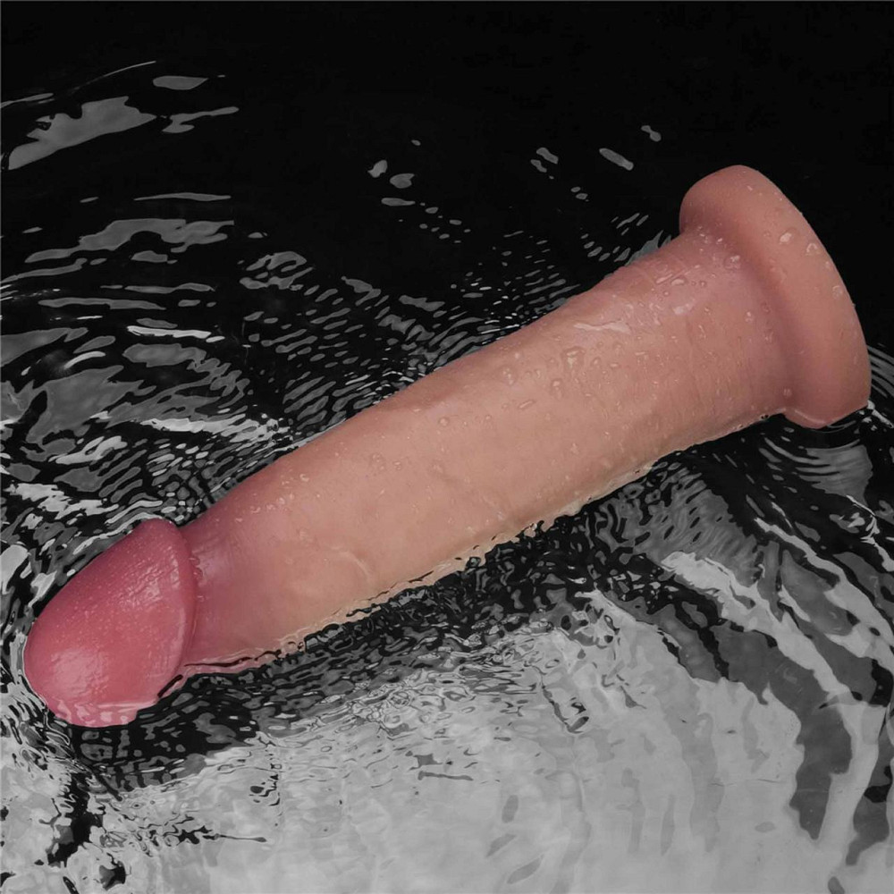 Реалистичный вибратор - Vibrating Sliding Skin Pro II Dual Layer Silicone Dong 9