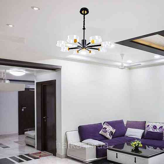 Светодиодные акриловые люстры Sirius N 3705-8 BLACK GD Киев