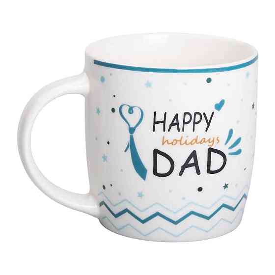 Кружка порцелянова з написами 450 (мл) Happy holidays dad RX-N240278HD Київ