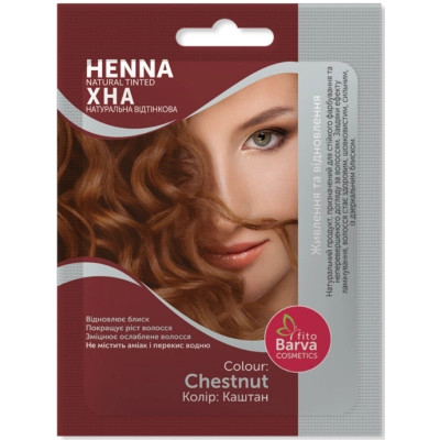 Хна Fito Barva Henna Natural Tinted Оттеночная Каштан 25 г (8908011049754) Винница - изображение 1