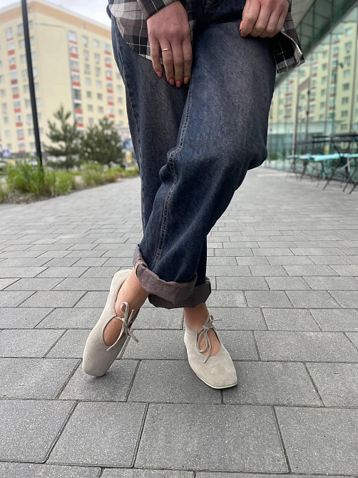 SEE SEVEN Балетки жіночі SEE SEVEN 1770 св.бежевий (весна-осінь, замша натуральна) (5929) Коломыя - изображение 7